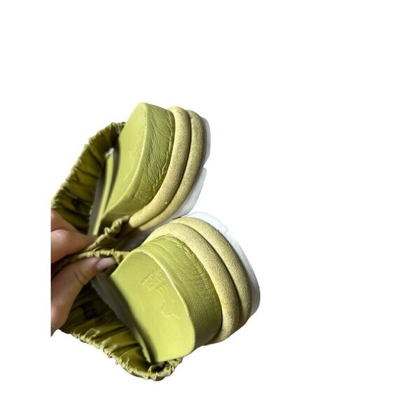 Sorel Roaming Two-Strap Womens size 8 Olive Green Ruched 2-Strap Slide Sandals - Picture 8 of 8